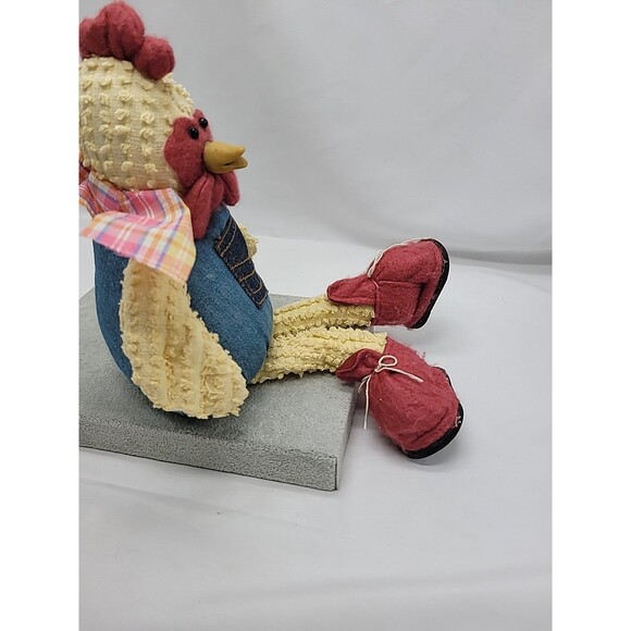 TB Toy Trading Co Plush Chicken Shelf Sitter Heavy Bean Bottom 13" Country Folk - Picture 12 of 16